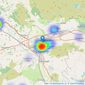 Hunters - Skipton listings heatmap