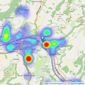 Hunters - Stroud listings heatmap