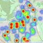 Hunters - Sutton Coldfield listings heatmap