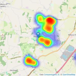 Hunters - Thornbury listings heatmap