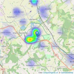 Hunters - Tring & Surrounding Areas listings heatmap