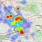 Hunters - West Hampstead listings heatmap