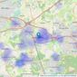 Hunters - Wokingham listings heatmap