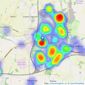 Hunters - Yate listings heatmap