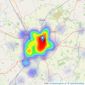 Hunters - York listings heatmap