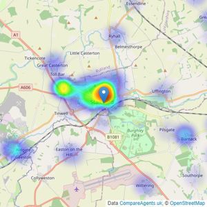 Hurfords - Stamford listings heatmap