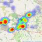 Hywel Anthony Estate Agents - Talbot Green listings heatmap