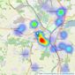 I Move Estate Agents - Newton Abbot listings heatmap