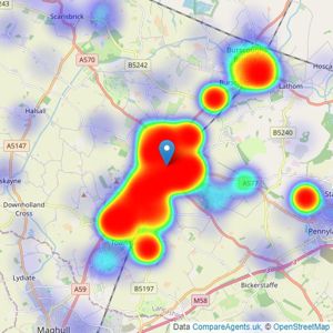 Ian Anthony Estates - Ormskirk listings heatmap