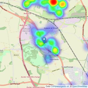 Ideal Estates - Doncaster listings heatmap