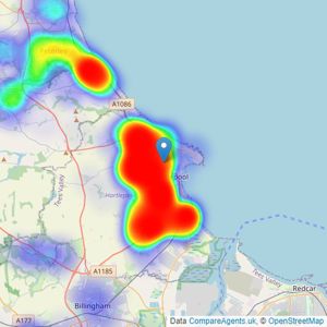 igomove - Hartlepool listings heatmap