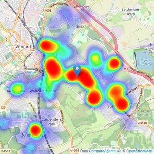 Imagine - Bushey listings heatmap