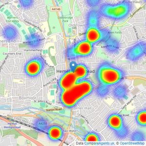 Imagine - Hemel Hempstead listings heatmap