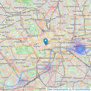 Imperial Dragon Property Management - London listings heatmap