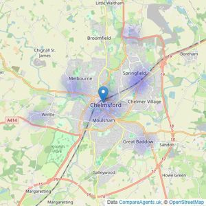 Independent Property Services - Chelmsford listings heatmap