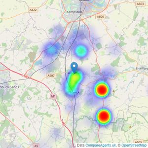 Indigo Residential - Ampthill listings heatmap