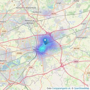 Infinite Property Ltd - Warrington listings heatmap