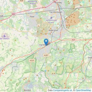 Ingham Fox Unique Homes - Farnham listings heatmap