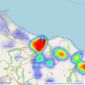 Inglebys Estate Agents - Saltburn-By-The-Sea listings heatmap