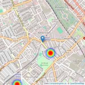 INHOUS - London listings heatmap