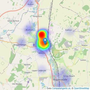 Inskip & Davie - Sandy listings heatmap