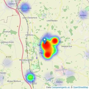 Intercounty - Saffron Walden listings heatmap