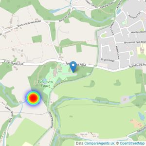 IPM Residential and Commercial Lettings - Tunbridge Wells listings heatmap