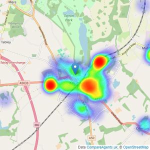 Irlams - Knutsford listings heatmap