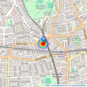 Islington and Shoreditch Housing Association Limited listings heatmap