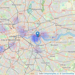 Ivory Real Estate - London listings heatmap