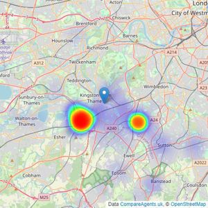 Ivy Gate - London - Sales & Lettings listings heatmap