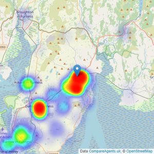 J H Homes - Ulverston listings heatmap