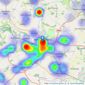 J W Wood - Bishop Auckland listings heatmap