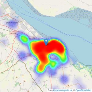 Jackson Green & Preston - Grimsby listings heatmap