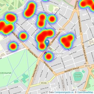 Jackson Grundy Estate Agents - Kingsley listings heatmap