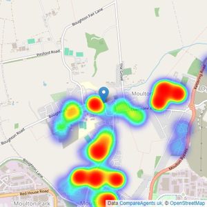 Jackson Grundy Estate Agents - Moulton listings heatmap