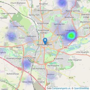 Jackson Grundy- The Village Agency - Northampton listings heatmap