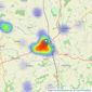 Jackson Property - Leominster listings heatmap