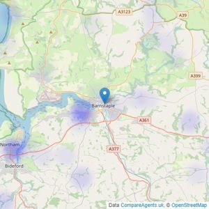 Jackson-Stops - Barnstaple listings heatmap