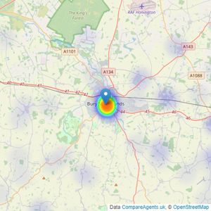 Jackson-Stops - Bury St Edmunds listings heatmap