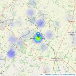 Jackson - Stops - Chipping Campden listings heatmap