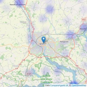 Jackson-Stops - Ipswich listings heatmap