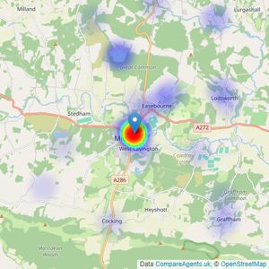 Jackson-Stops - Midhurst listings heatmap