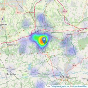 Jackson-Stops - Sevenoaks listings heatmap