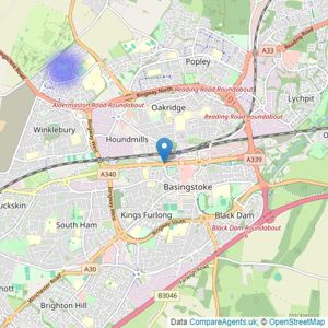 Jackson Wright Property Ltd - Covering Basingstoke listings heatmap