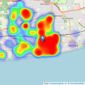 Jacobs Steel - West Worthing listings heatmap