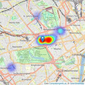 Jaffray Estates - London listings heatmap