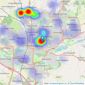 James Anthony Estate Agents Ltd - Northampton listings heatmap