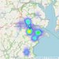 James Carter And Co - Falmouth listings heatmap