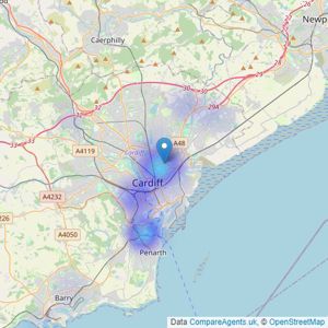 James Douglas - Cardiff listings heatmap